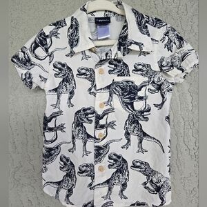 T-rex button down polo Size 3T